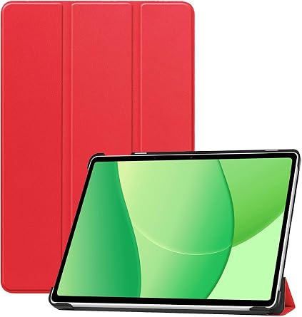 for Oppo Pad SE 2025 Android 11 Inch Tablet Case,BOVUGAC Tri-fold Tablet Case Cover for Oppo Pad SE 11",Full Protection, Premium PU, Scratch Resistant.Red
