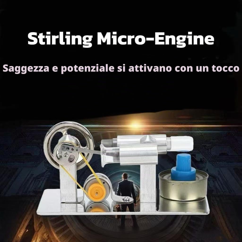 Modello di motore Stirling, strumento sperimentale per la generazione di energia fisica del motore a vapore in acciaio inossidabile per l'istruzione dei bambini della scuola