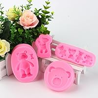 Vista 4 de Mujiang Moldes de silicona para fondant de chocolate, pasta de chicle de caramelo, manualidades, arcilla polimérica, decoración de pasteles, juego