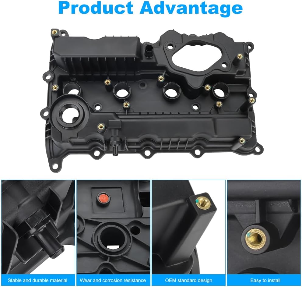 WATERWICH Engine Valve Cover Compatible with Hyundai Sonata Santa Fe Sport Kia Sorento Optima 2.0L 2.4L L4 2015-2020 Replacement for 22400-2GGB0 224002GGB0 224102GGA1 224102GGB0
