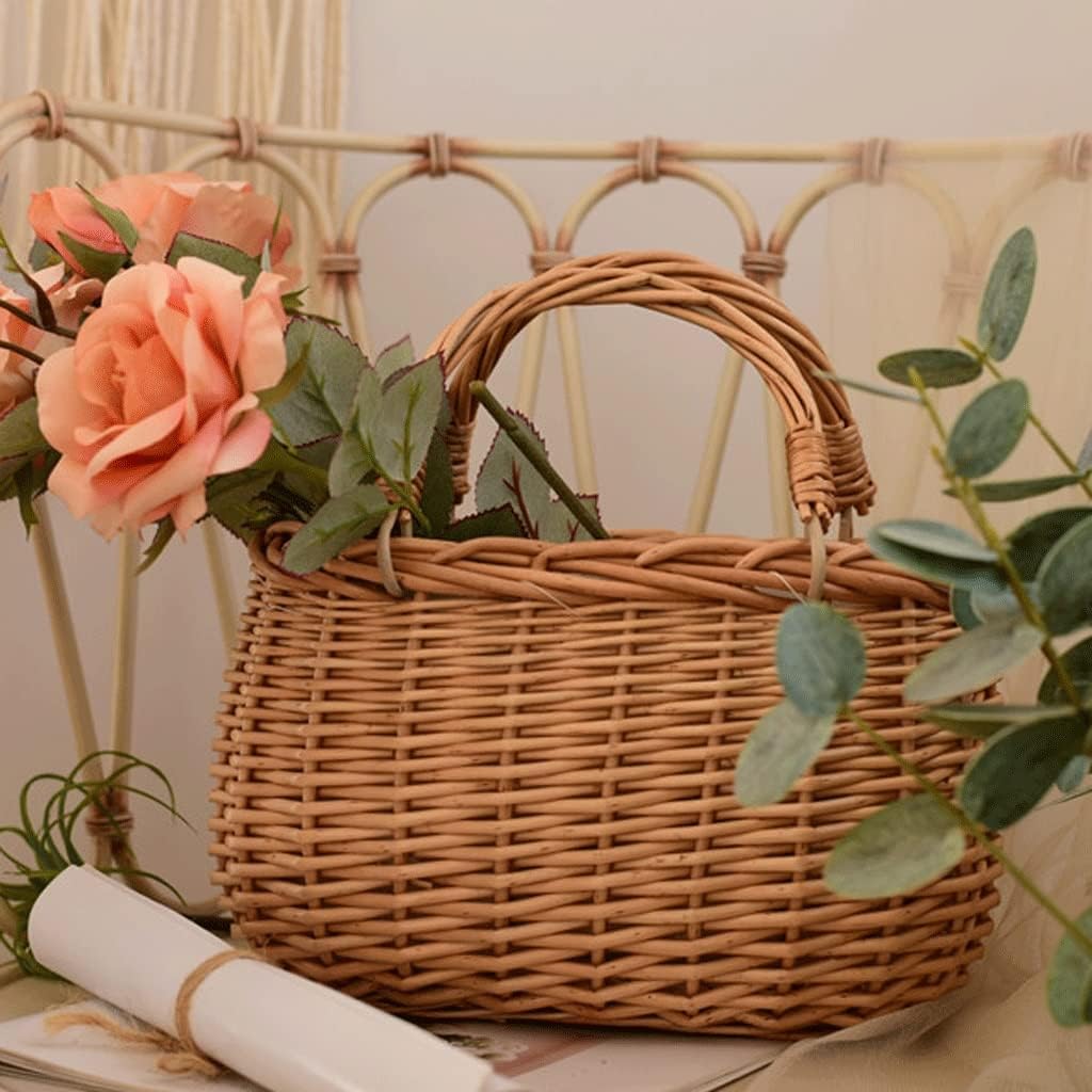 Flower Girl Flower Basket Scattered Small Flower Basket Rustic Portable Flower Basket Ornament European