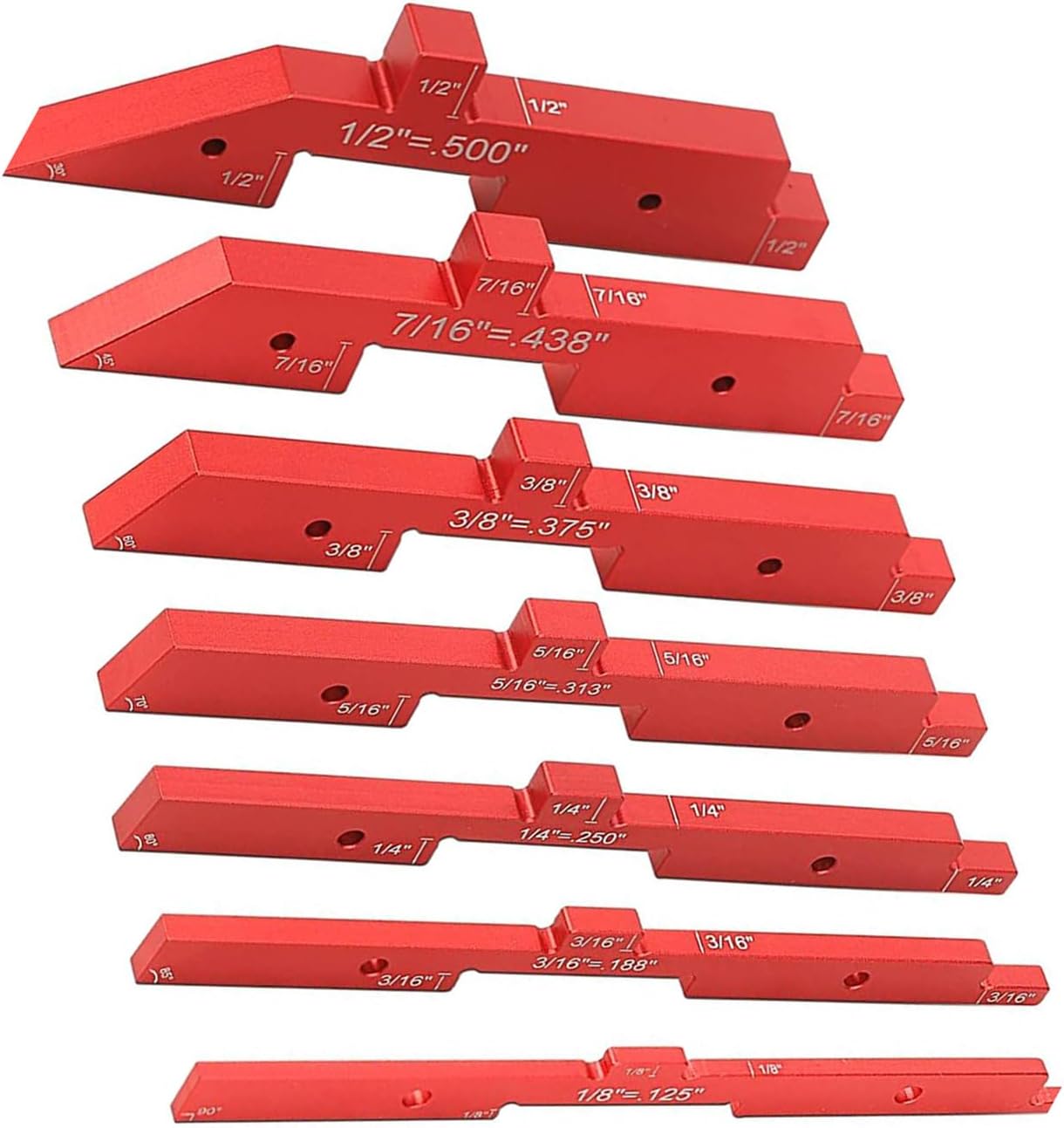 Router Table Setup Rod Set 7pcs Setups Blocks Height Gauge Set for Router Table Cutter Accessories & Angles Woodworking Woodworking Gauges