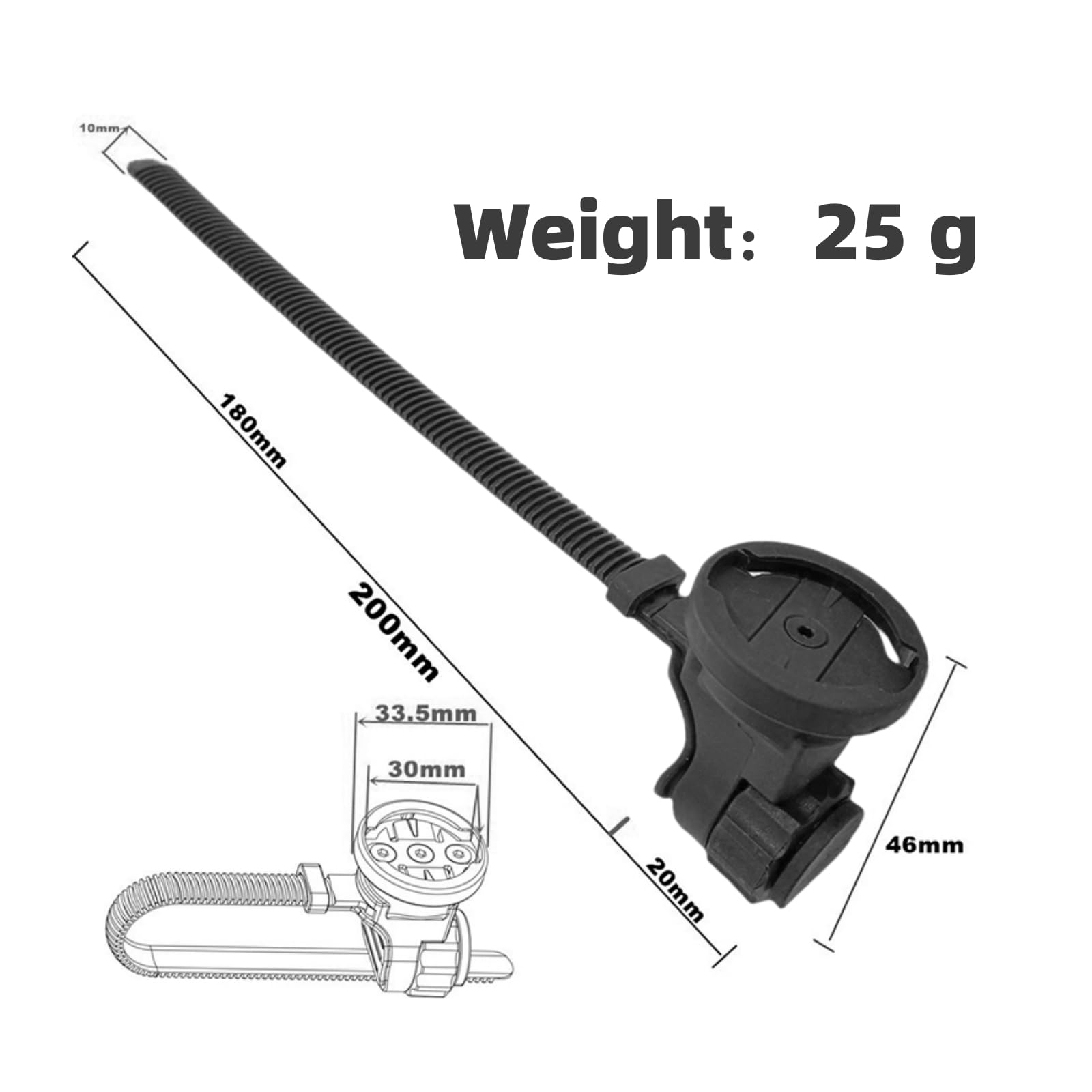 Soporte de computadora para bicicleta compatible con adaptadores Garmin/Mage ne/G G+/IGPS Soporte de correa compatible con manillar TT Rest Triatlón Aero Bar bicicleta de carretera