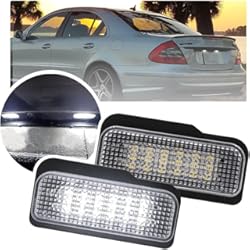 Faros W211 NSLUMO 2 unids blanco LED número matrícula luz compatible con Mercedes-Ben C E CLS-Class W203 5D W211 4D 5D W219 4D R171 2D Tesla 2012-UP