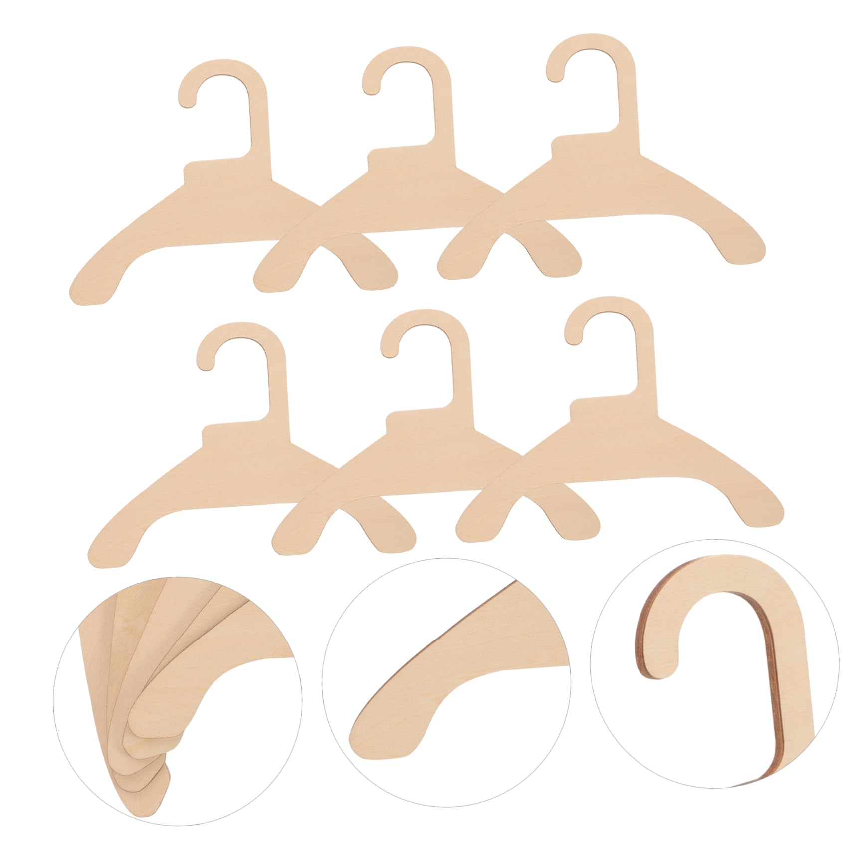 10 perchas de madera antideslizantes para ropa para perros, perchero para mascotas pequeñas de 6.3 pulgadas, ideal para perros y gatos pequeños, solución de almacenamiento duradera y elegante para