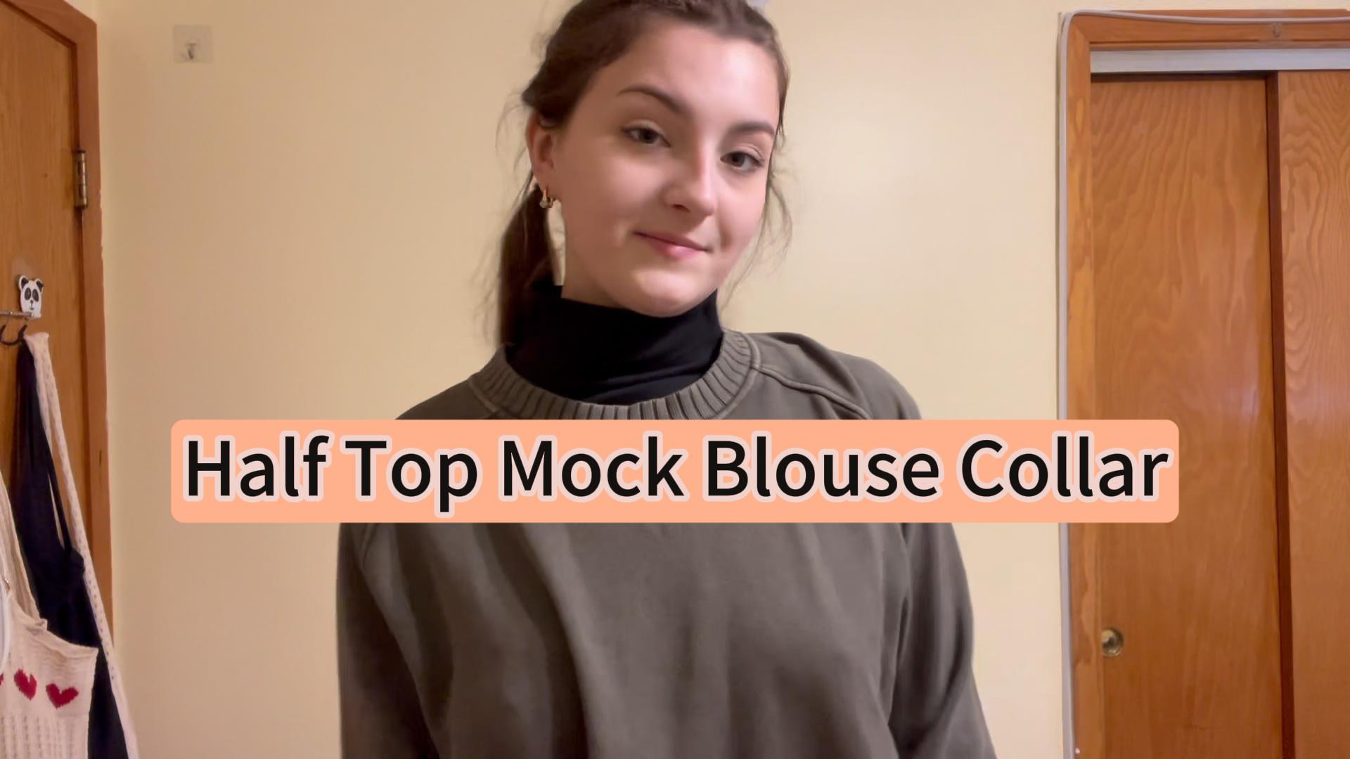 REDODECO Cotton Mock Turtleneck Dickey Half Top Collar Neck Blouse
