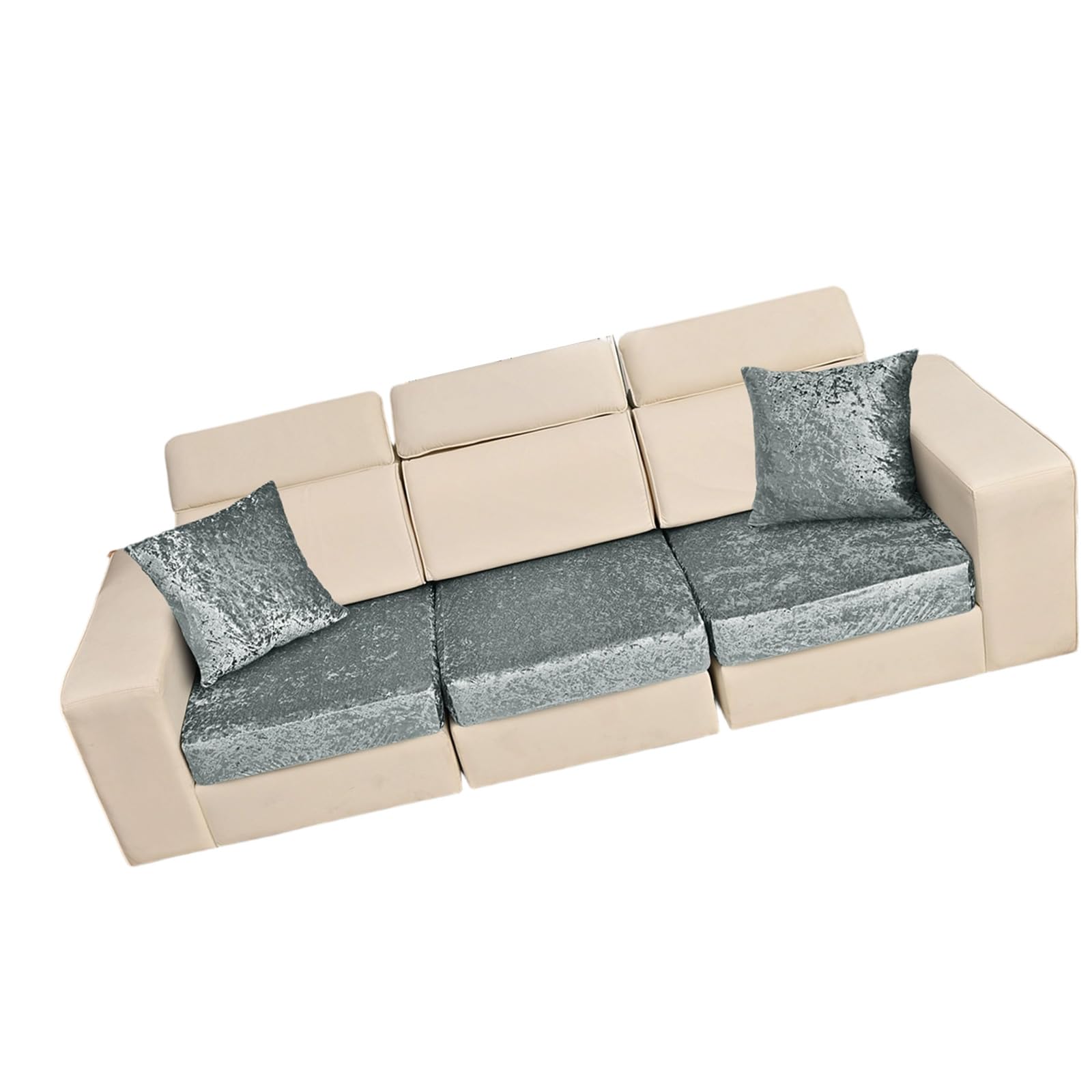 Msioytog Of 5 Stretchable Sofa Cover for Most Types with 2 Throw Pillow Cover Easy to Setups Easy Installion