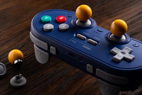 8BitDo Pro 3 Bluetooth Controller for Switch/Switch 2 – TMR Joysticks, Swappable ABXY Buttons, Pro Back Buttons, Charging Doc - 4