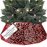 Durable et Réutilisable - Fabriquée à partir de matériaux solides et durables, notre couvre-pied de sapin de Noël en peluche est conçue pour durer saison après saison, vous accompagnant pendant de nombreuses années.