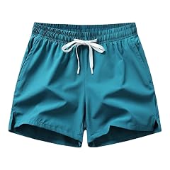 REHJJDFD Men Exercise Shorts Casual Running Jogging Workout Bottoms Pocket Zip Breathable Sport Shorts 61620 Blue S for