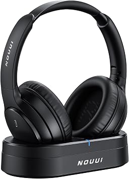 Wireless Headphones for TV Watching, 65H TV Headphones Wireless for Seniors with Charging Base, No Delay Bluetooth Headphones for TV for listening seniors, HiFi Stereo Sound, Gifts for Parents/Elderly
