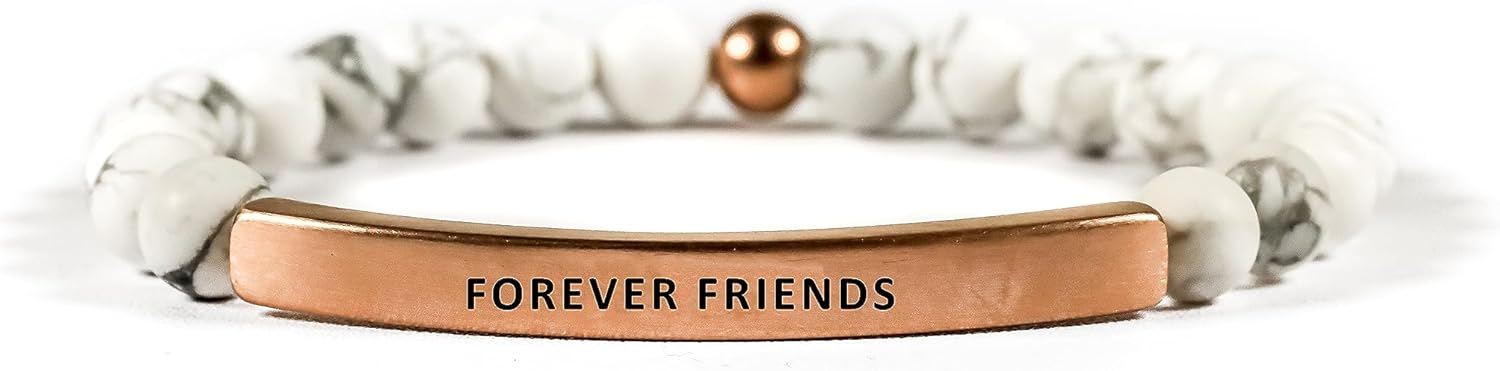 THE INSPIRATION CO. Love Collection Unisex Stretchable Bracelets (FOREVER FRIENDS)