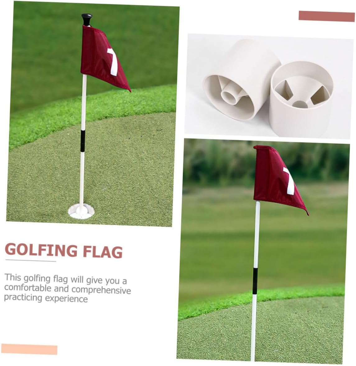 Golf Flagpole Set Golfing Flag Flagpole for Golf Flags for Room Golfing Accessories for Men