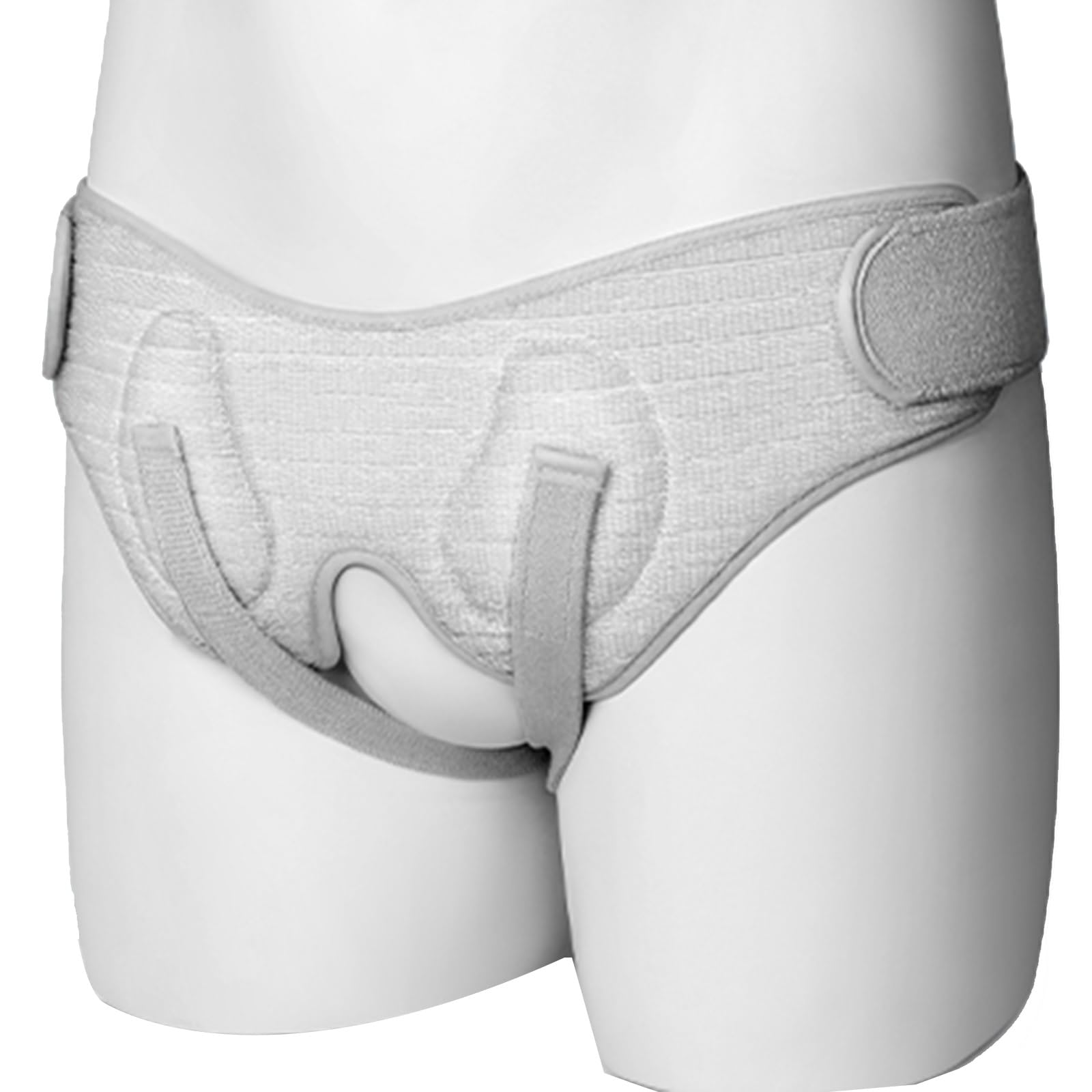 Cintura Ernia Inguinale Uomo, Supporto a Traliccio per Inguine Singole o Doppie, Cintura Inguinale, Supporto Regolabile per Ernia Inguinale con 4 Cuscinetti di Compressione Rimovibili(Gray,S)