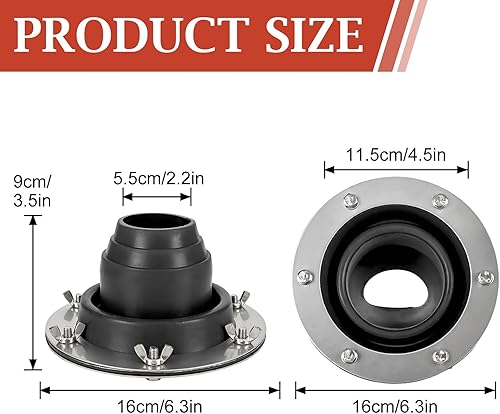 Miniatura 8 de Tceapoo Kit de gato para estufa de tienda, tubo flexible de silicona para techo de alta temperatura, tubo de metal para techos intermitentes, kit de
