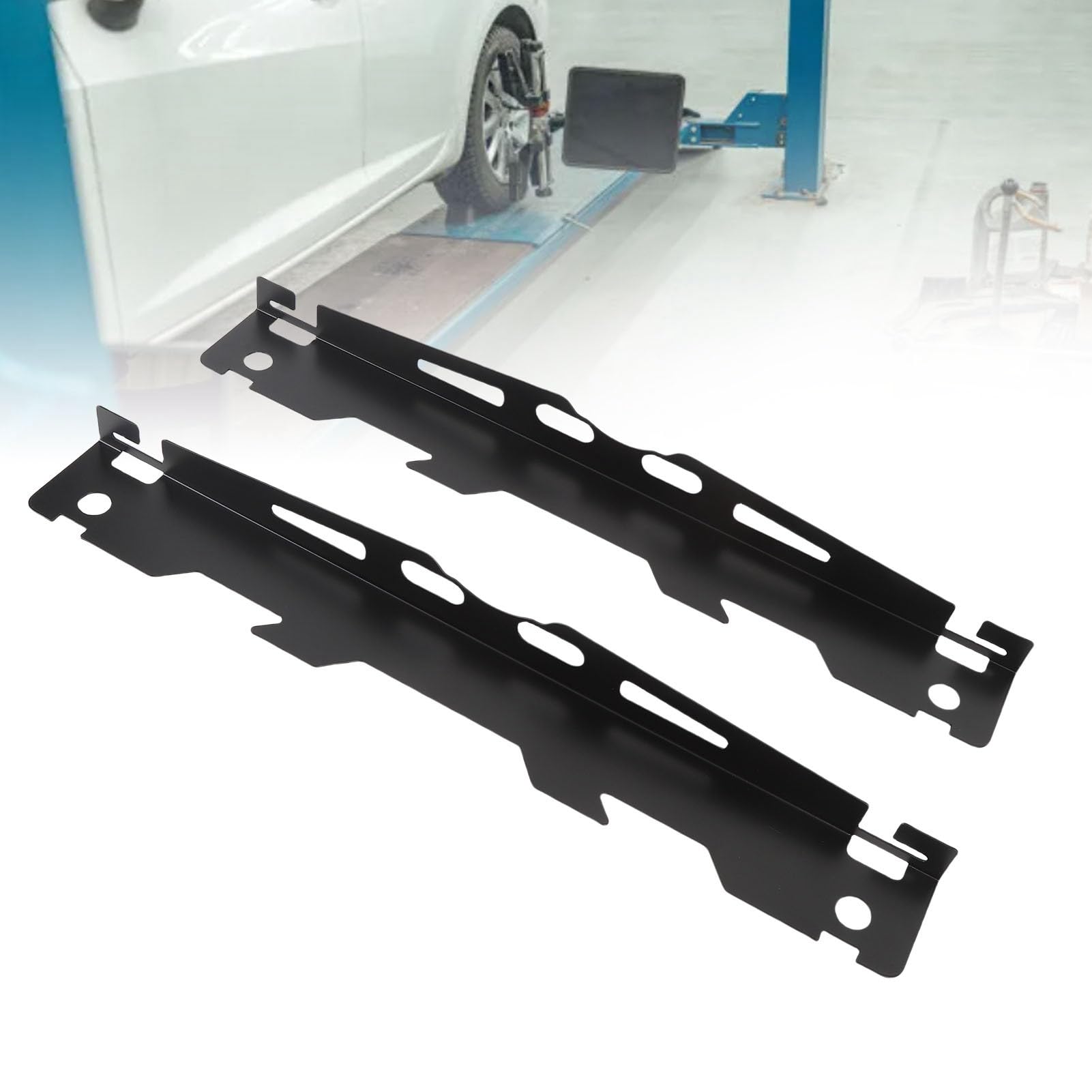 Alomejor Herramienta de Alineación de Ruedas Placas de Herramientas de Alineación de Puntera de Acero Inoxidable con Hoja de Conexión para Montaje en Cubo Uso Medición Coaxial Precisa para (con 2