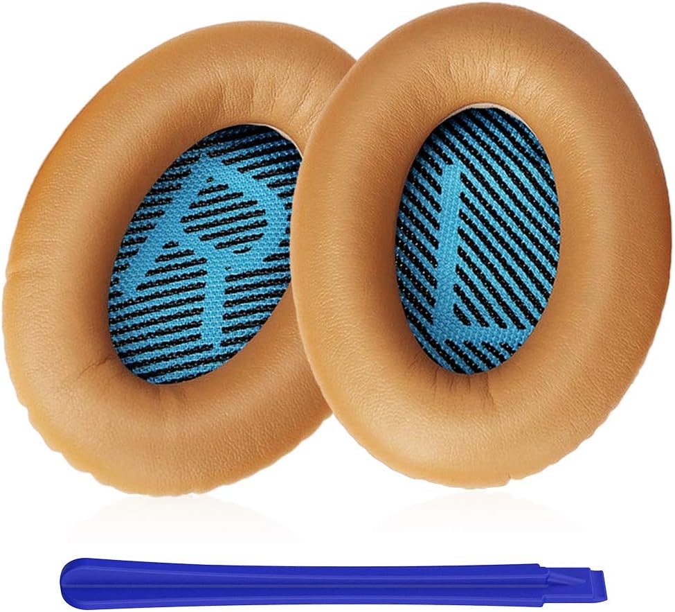 Replacement Ear Pads Ear Cushion Kit for Bose QuietComfort QC 2 15 25 35 AE2 AE2i AE2w SoundTrue SoundLink Headphones, Khaki