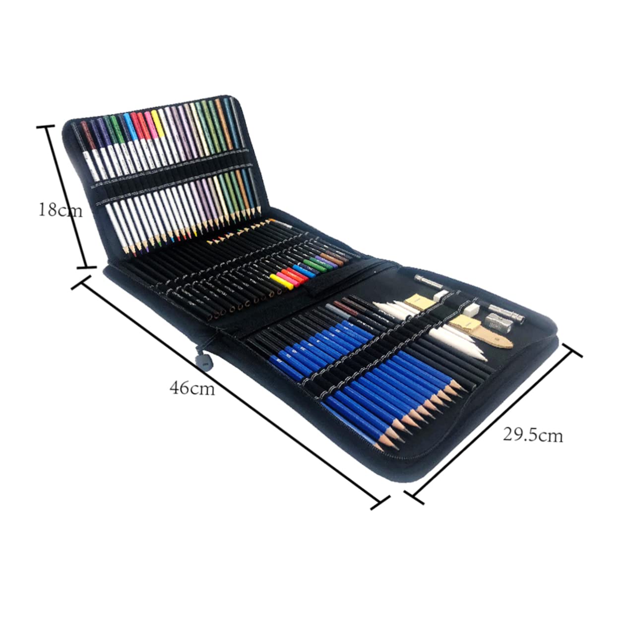 Set di Matite per Disegno da Schizzo per Studenti D'arte, 72 Pezzi | Matite per Disegno, Nero, Disegno Fluido e Punta Robusta, per Sketching e Coloring Books