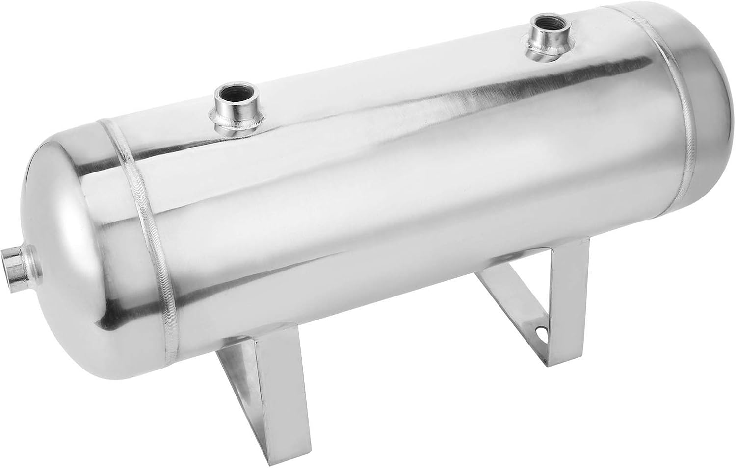 10L Stainless Steel Air Reservoir Tank, 5-Port 1.25MPa High Pressure, 304 Vertical Gas Storage 159mm Diameter for Automotive Air Storage