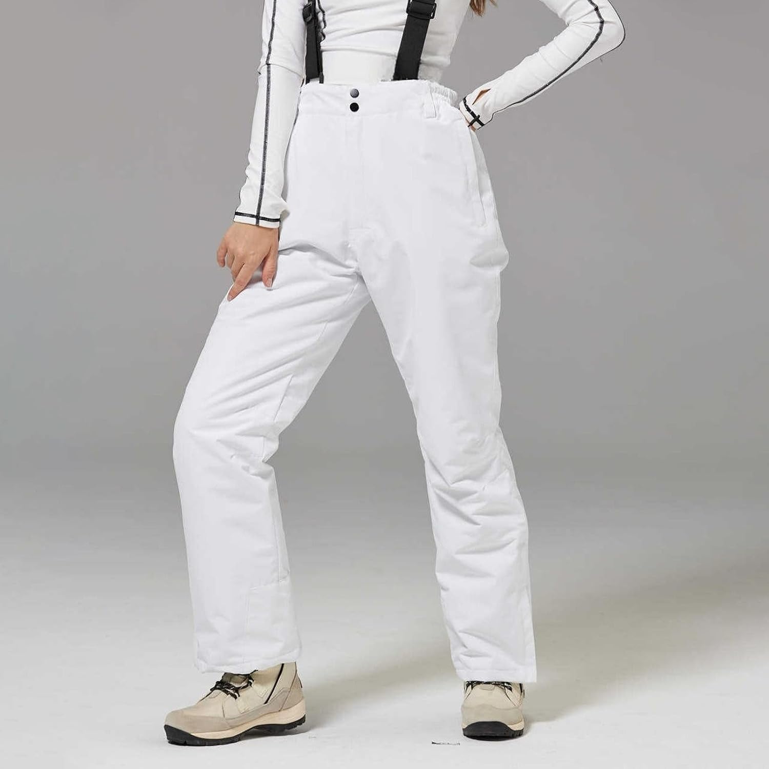 Snow Bibs Women Men Waterproof Windproof Insulated Ski Bibs Winter Warm Jumpsuit Snowboarding Snow Pants Overalls