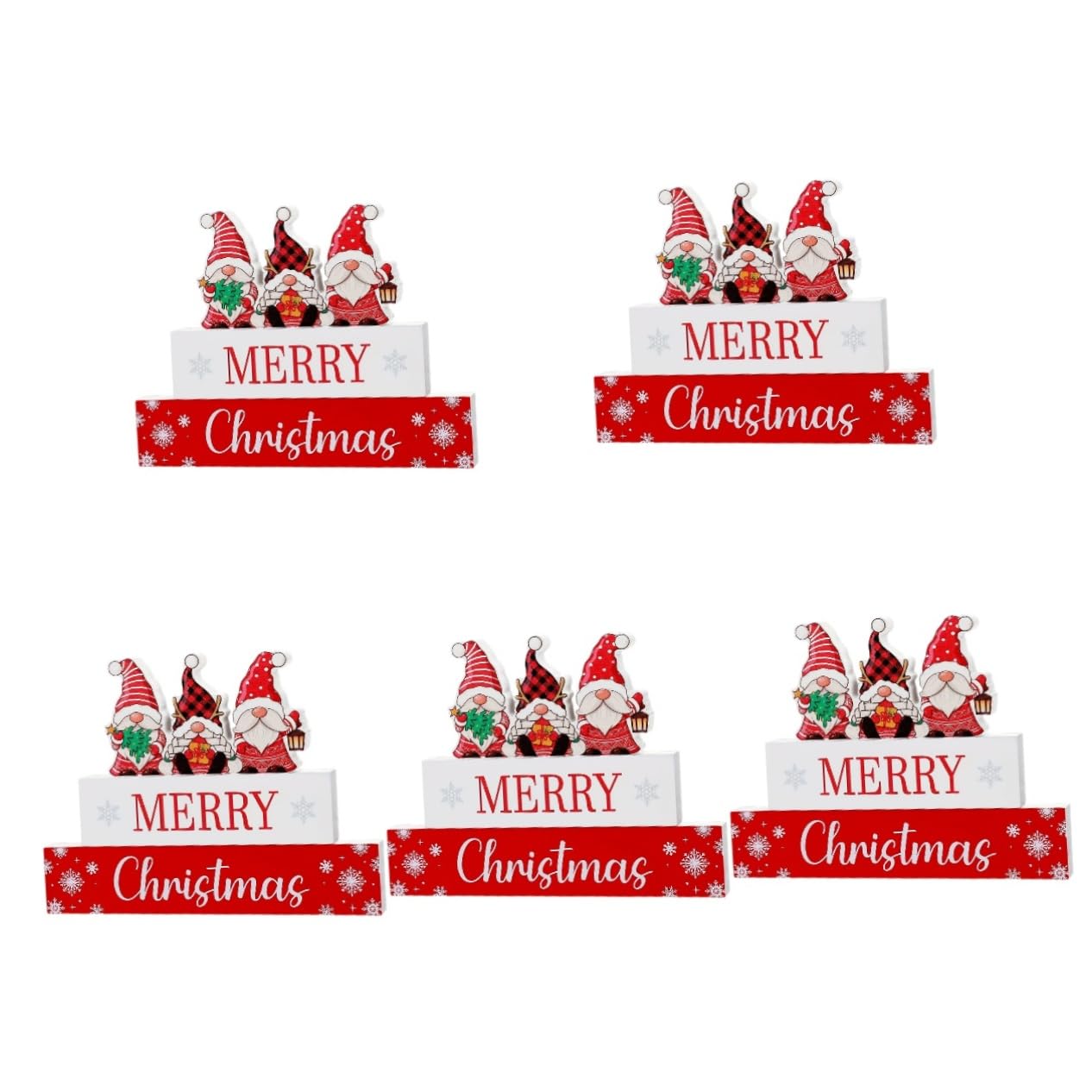 PRETYZOOM 5 Juegos christmas decorations adornos navideños decoraciones navideñas guirnalda Adornos de Navidad bandeja decoración de letrero de madera de navidad decoración de mesa de fiesta