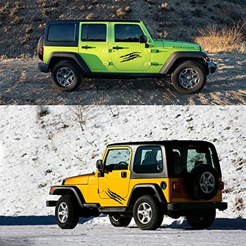 VICDUEKG Monster Klaue Aufkleber, 2 Stück Augenbrauen Scheinwerfer Aufkleber Auto Wasserfeste Vinyl Decals Autoaufkleber Dekoration Monster Klaue AutoAufkleber Aesthetic Sticker (Schwarz)