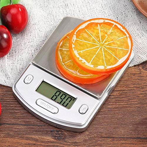 Electronic Multifunctional Weighing Scale,200g/0.01g Portable Palm Jewelry Pocket Scale Digital with LCD Backlight Kitchen Weight Balance Accurate Measurement S (One Color)