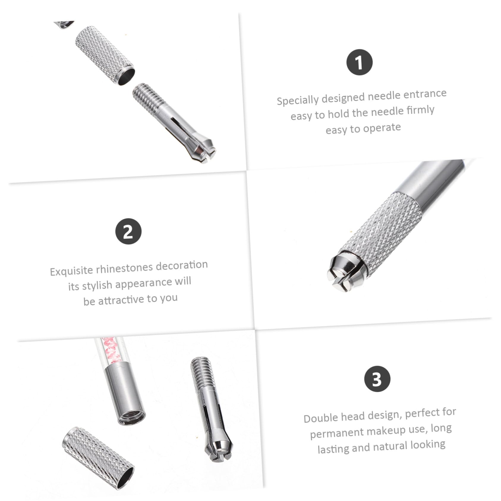 Augenbrauen Microblading Stift Doppelseitig Abs, 10 Stück, für Anfänger