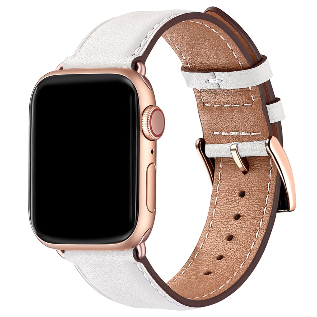 SUNFWR Lederarmbänder für Apple Watch Armband 42mm 44mm 45mm 46mm 49mm, Herren Damen Ersatz Original Lederband für iWatch Ultra 3/2/1,Series 11 10 9 8 7 6 5 4 3 2 1/SE/SE2/SE3