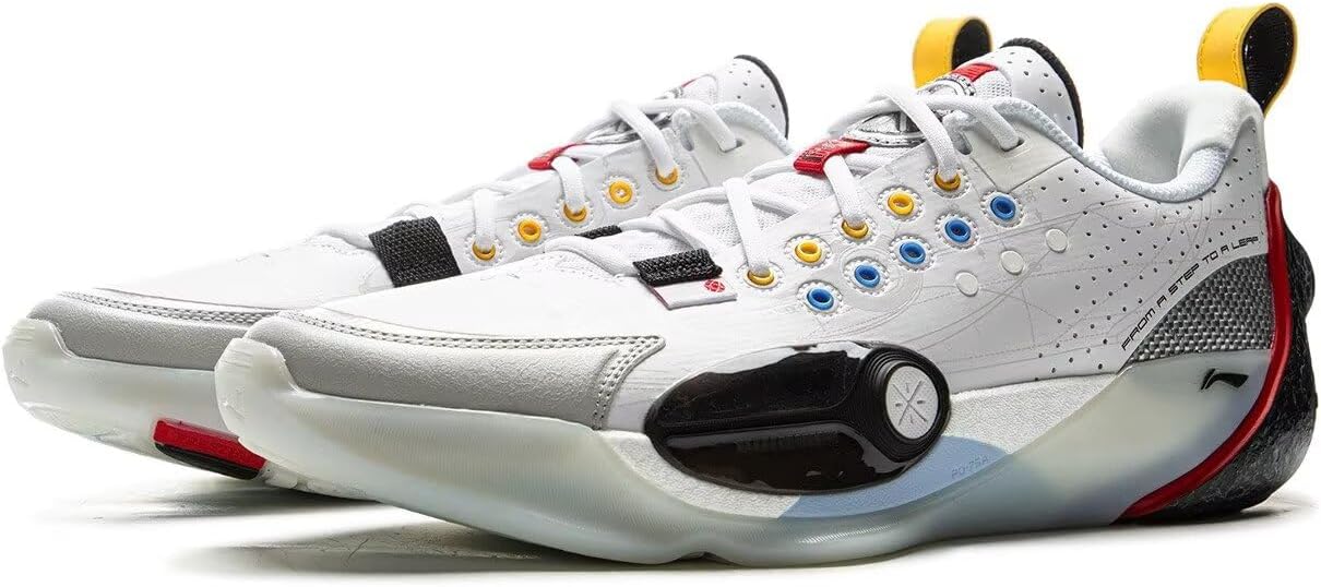 LI-NING Wade All City 13 Men's Basketball Shoes Men's Lightweight High Rebound Basketball Professional Match Shoes Standard White Black US 9