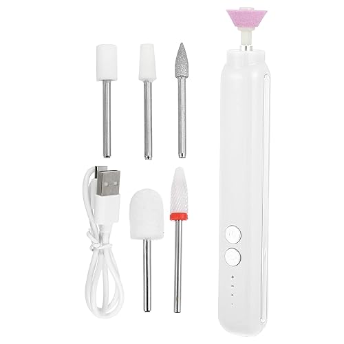 VOCOSTE Juego de limas eléctricas de uñas, máquina de taladro de uñas, juego de pedicura, kits de cuidado de uñas, recortadora portátil para cuidado