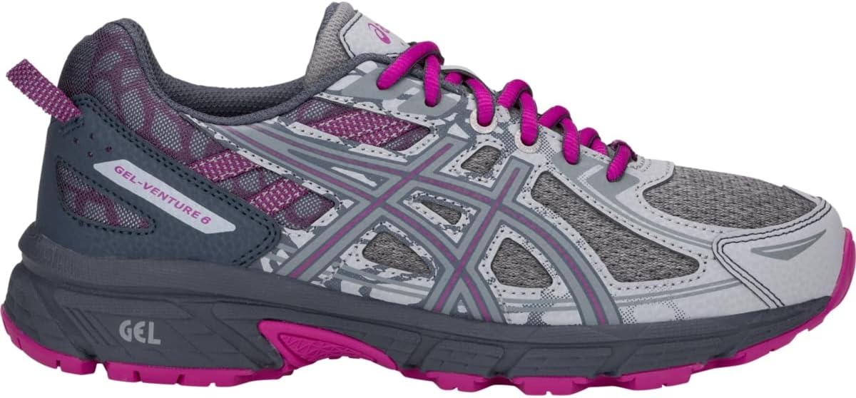 ASICS Women's Gel-Venture 6 MX Running Shoes 9 Mid Grey/Purple Spec