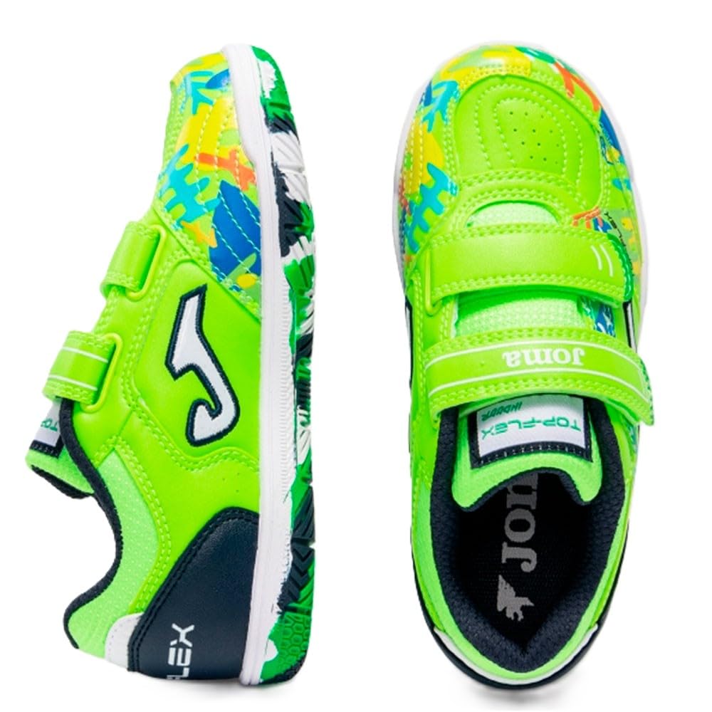 Joma Top Flex JR 2611 Verde Flúor Indoor Zapatillas Fútbol Sala