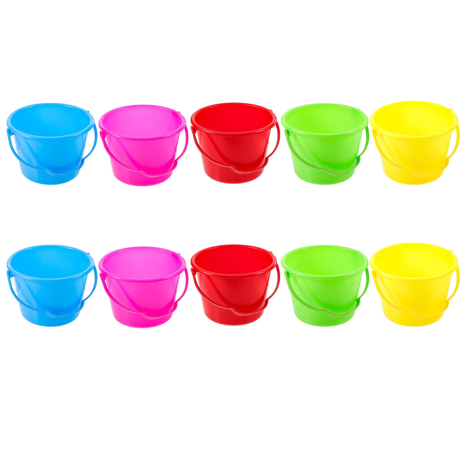 Seau de Plage pour Garçon et Filles en Plastique Pourpre, Petit Format Facile à Saisir, Léger, Lot de 10 Pièces pour Jeux d'eau et Activités Extérieures Couleur Aléatoire