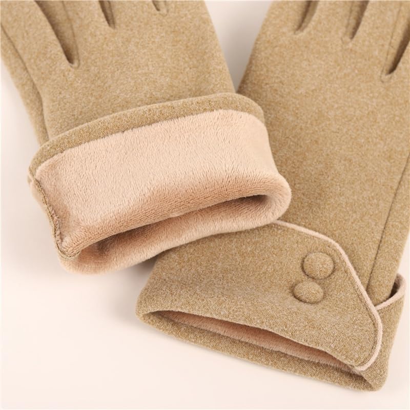 Warm Women's Winter Velvet Thick Hand Cycling Windproof