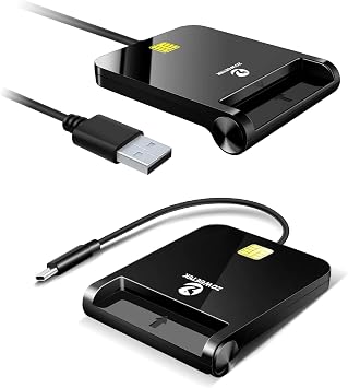 ZOWEETEK CAC Reader Military, CAC Card Reader Military, Smart Card Reader Military, Compatible with Windows, Mac OS and Linux