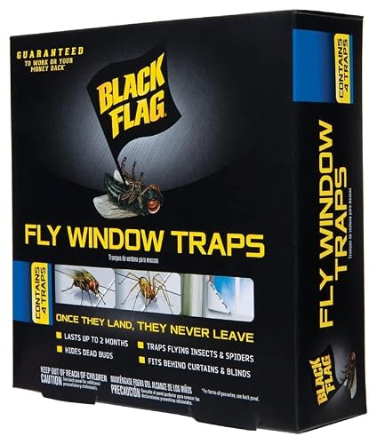 Black Flag 4 Pk, Fly Motel Window Traps #TOP3