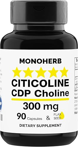 Citicolina CDP Colina 300 mg por Cápsula - 90 Cápsulas Vegetarianas