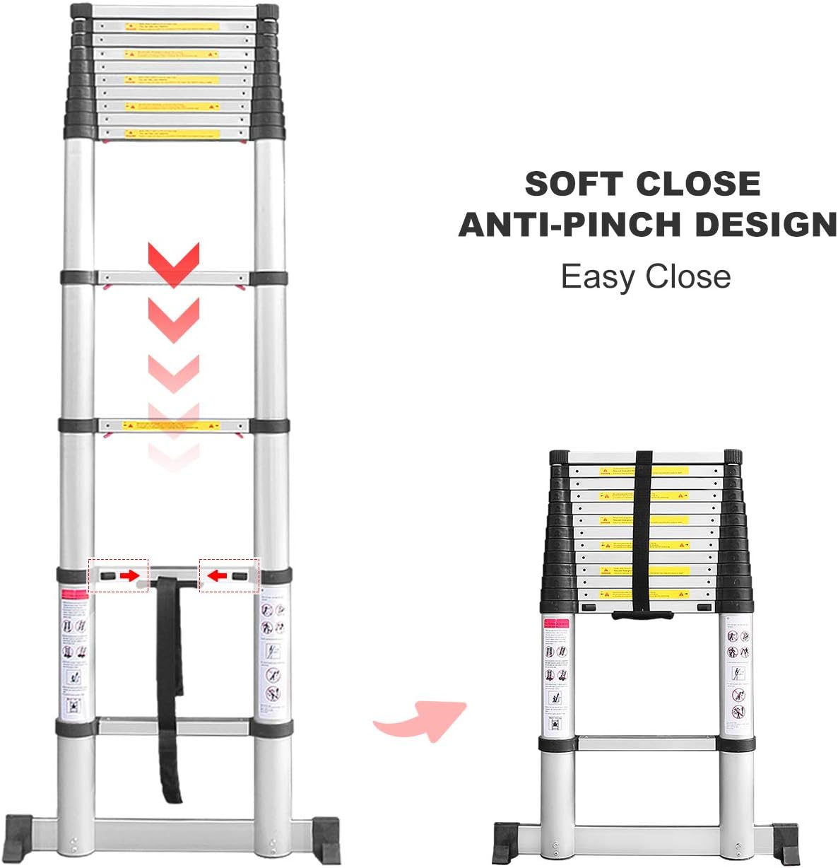 Flаѕh Sаlе Sotech 15.5 FT Aluminum Telescoping Extension Ladder with Stabilizer Bar and Carry Bag,One Button Retraction Telescopic Collapsible RV Ladder,Soft-Close and Pinch-Free EN131 Certified,Max Load 330 lbs Onе-Dау Sаlе: Uр tо 70% оƒƒ Sotech 15.5 FT Aluminum Telescoping Extension Ladder with Stabilizer Bar and Carry Bag,One Button Retraction Telescopic Collapsible RV Ladder,Soft-Close and Pinch-Free EN131 Certified,Max Load 330 lbs