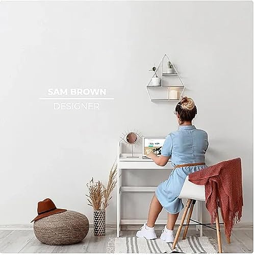 Miniatura 3 de Calcomanía de vinilo de dos líneas con nombre y título profesional para pared o puerta, de un solo color, con tu nombre y título, perfecta para tu