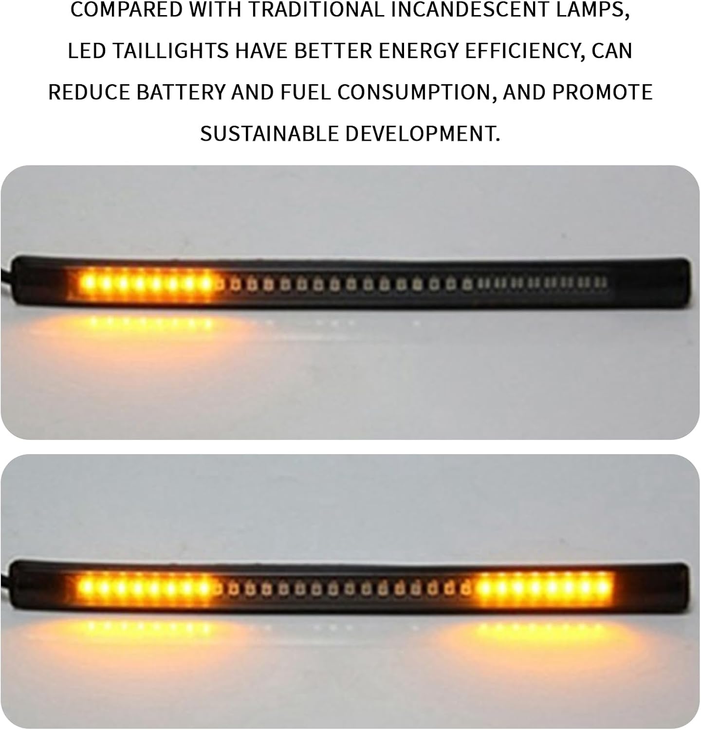 LED Strip Light Bar for Motorcycle Tail Light Turn Signal Brake Stop License Plate Lights Integrated, 8" Flexible LED Tail Lights Strip Bar Universal for Motorcycle Scooter Quad Cruiser Off Road