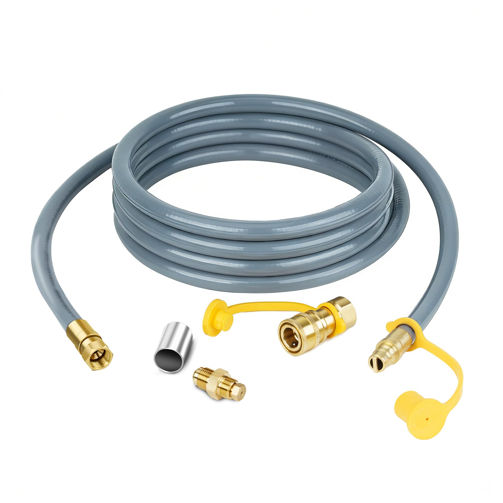 Skyflame Kit de conversión de gas natural de 12 pies, manguera de electrodomésticos ID NG de 1/2 pulgada con conexión rápida, 60 K BTU, se adapta a hogueras, horno de pizza, generador, plancha