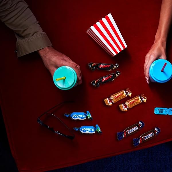 MARS, TWIX, SNICKERS, BOUNTY - Assortiment de Mini Barres Chocolatées MINIATURES MIX - Format Maxi 3kg - Chocolats en Vrac à Partager - Boîte Cadeau - 5