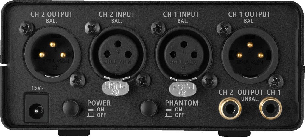 IMG Stageline MPA-202 2-Kanal Low-Noise Mikrofon-Vorverstärker schwarz