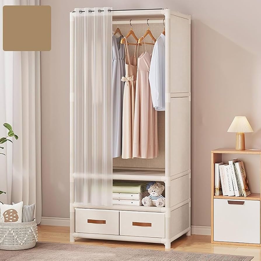 Amazon｜ワードローブ ハンガーラック カバー付きクローゼット