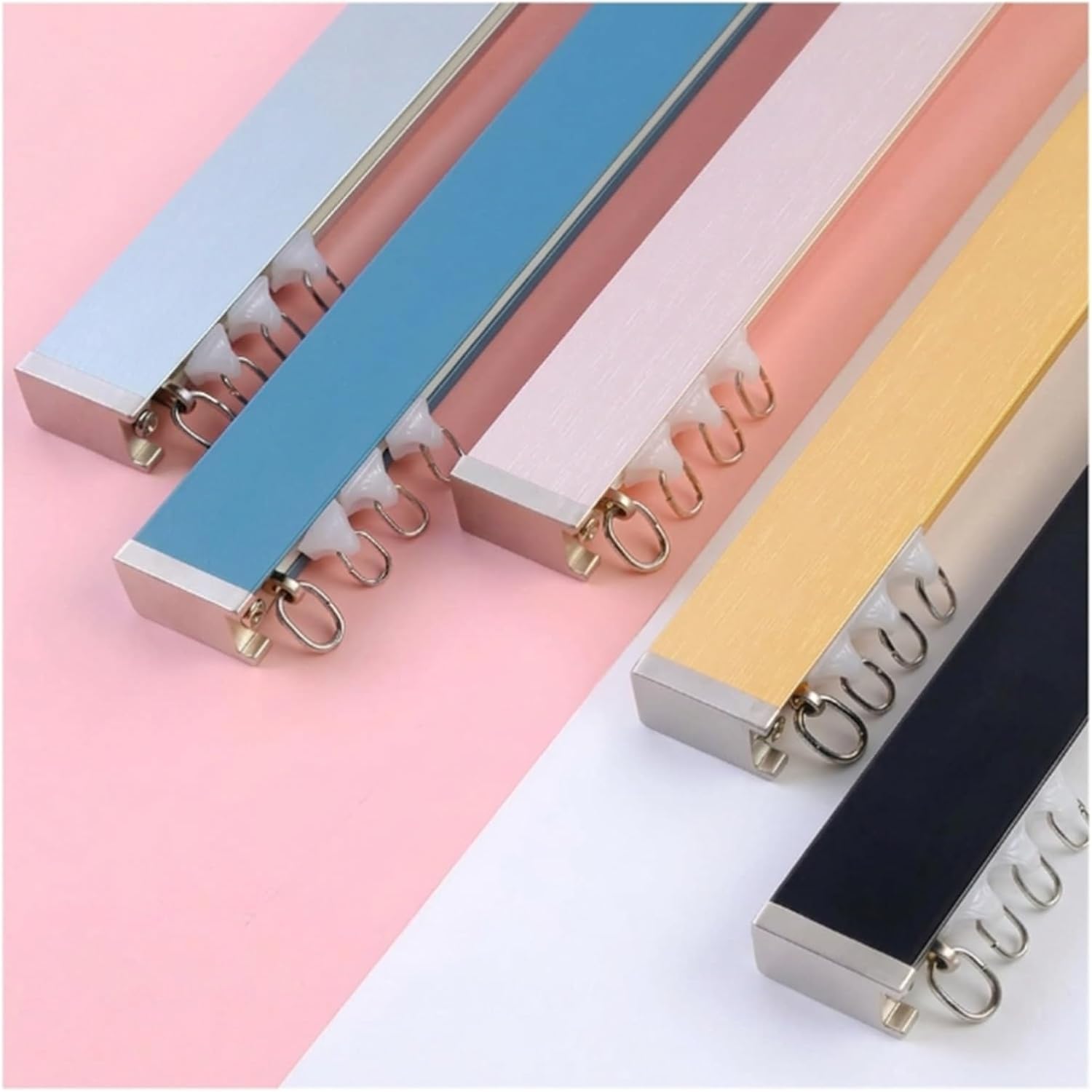 Heavy Duty Aluminum Curtain Track System, Silent Ceiling Curtain Rail, Wall Mount Room Divider Ceiling Track, For Curtains Living Room Bedroom Hospital Drapes Bathroom(Metallic,470cm(15.4ft))