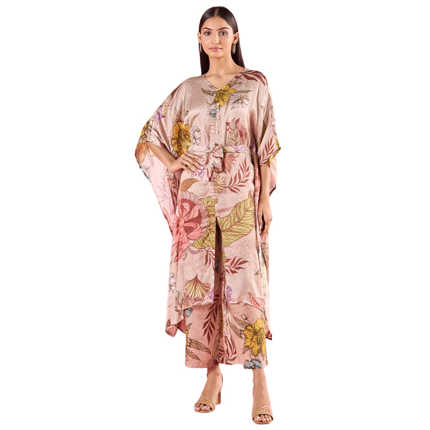 navyasa pink liva satin digital print co-ord set for women-image-16