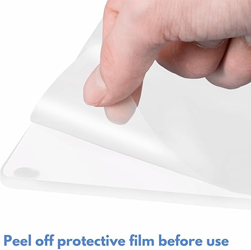 Miniatura 4 de My Forever Home Tabla de cortar de acrílico transparente para encimera de cocina, 24 x 18 pulgadas con borde de encimera, agarres antideslizantes,