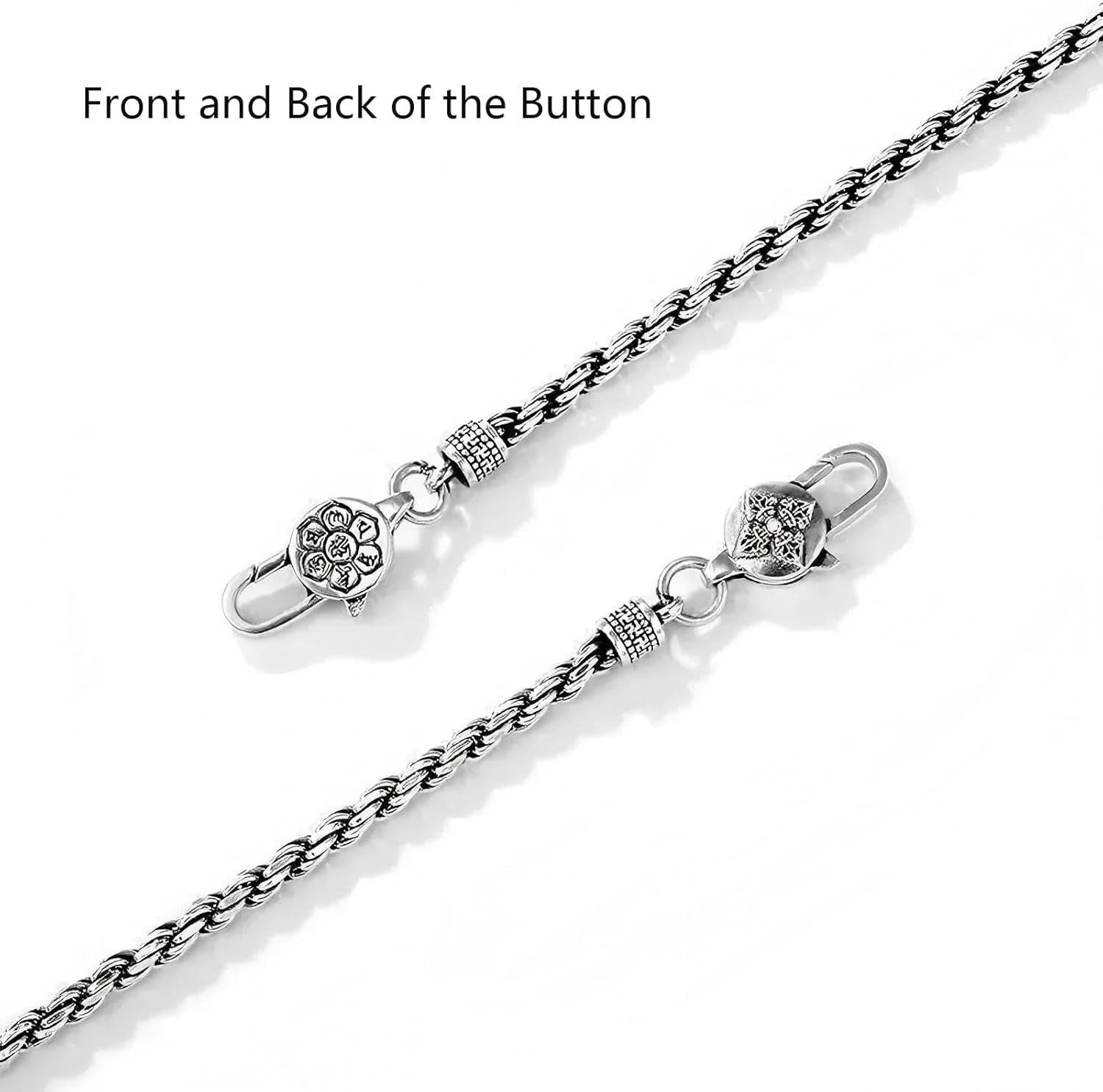 Italian Handmade Sterling Silver Mens Bracelets | Solid S925 Chain Bracelets | Men's Silver Bracelet Gift for Dad, Boyfriend, Son, My Man (8.6'' Twisted) - Image 3