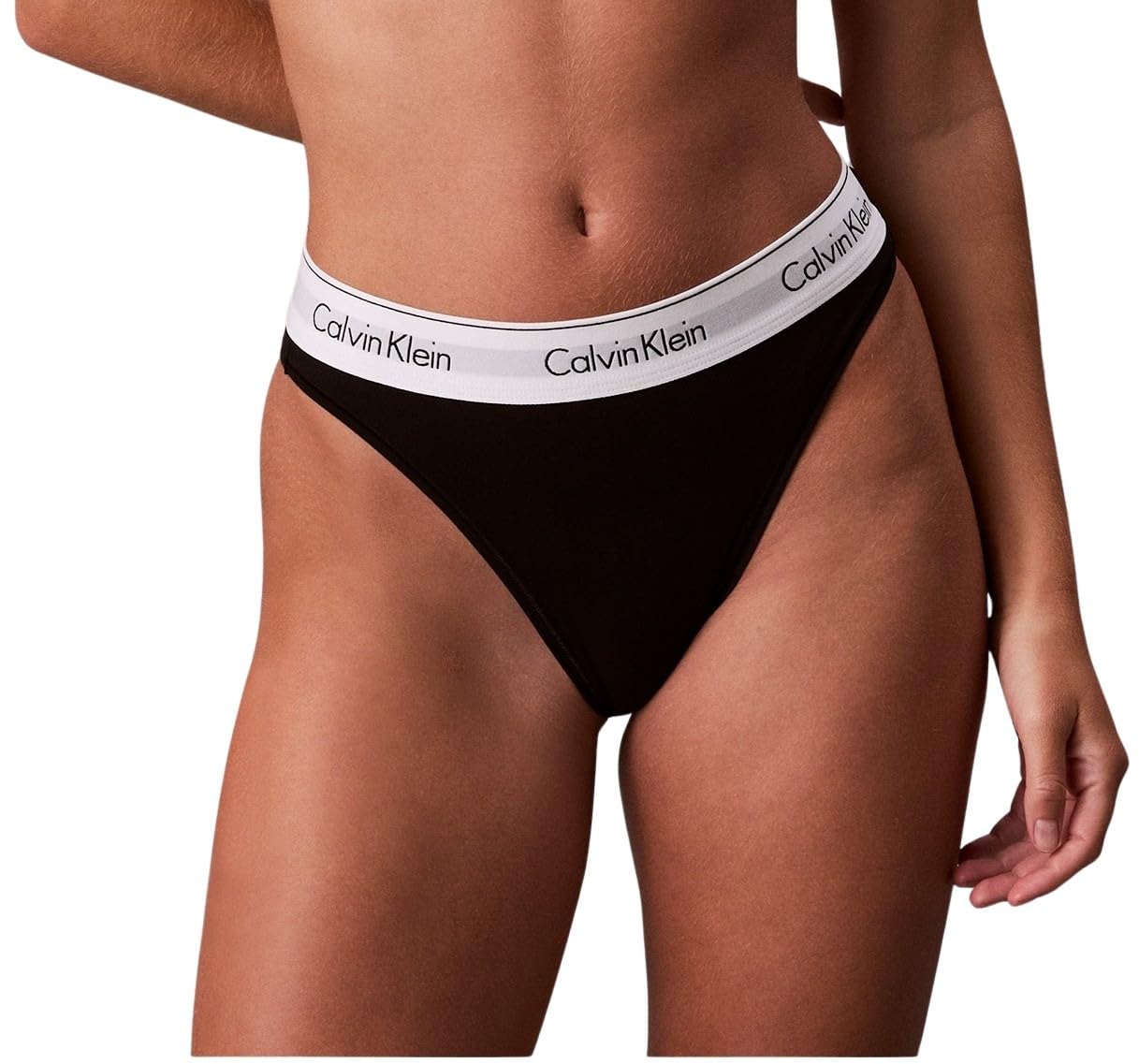 Calvin Klein Donna Slip Taglio Bikini High Leg con Fascia con Logo